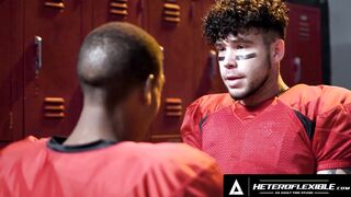 HETEROFLEXIBLE - Angry Heterosexual Alpha Adrian Hart Dominates Football Teammate Into Locker Room