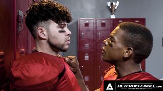 HETEROFLEXIBLE - Angry Heterosexual Alpha Adrian Hart Dominates Football Teammate Into Locker Room