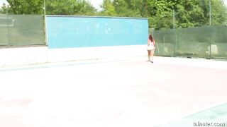 Isabella Chrystin having fun tennis