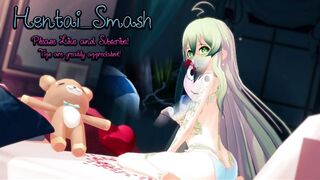 Deku fucks Tsuyu Asui, ejaculates into her tight cunt, My