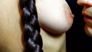 Juicy nipple suckig