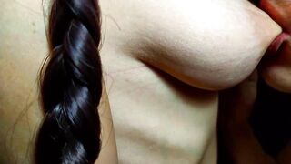 Juicy nipple suckig