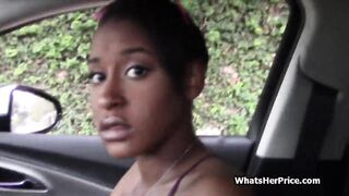 Public point of view banged with ebony stranger for money