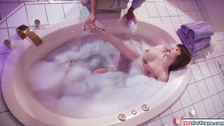 Trans wife Izzy Wilde bathed and analed