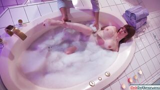 Trans wife Izzy Wilde bathed and analed