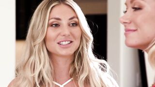 ADULT TIME - Big Tit Blondes Serene Siren & Kayley Gunner Christen New House With GODDESS SNATCH EATING!