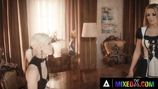 MIXEDX - Great Blonde Zazie Skymm Fucks With Bae milf Maid Shalina Devine