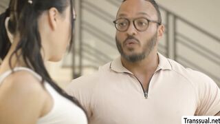 Horny stepdad barebacks his spoiled stepdaughter