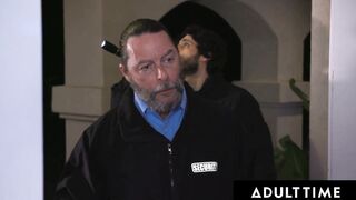 ADULT TIME - Aussie Housewife Charlie Forde BUKKAKE GANGBANGED By Home Security Team! five ON one POUNDED!