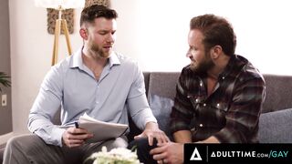 ADULT TIME - Therapist Caden Jackson Give Heterosexual Client Bruce Jones His First Homosexual Anal Experience