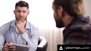 ADULT TIME - Therapist Caden Jackson Give Heterosexual Client Bruce Jones His First Homosexual Anal Experience