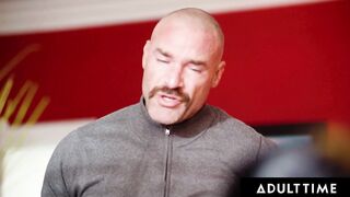 ADULT TIME - Huge Titty Nuru Masseuses Sheena Ryder & Melissa Stratton CUM SWAP Client's Thick Load!