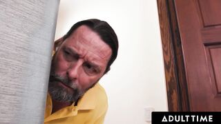 ADULT TIME - Lonely Hoe Rebel Rhyder Gets Over Breakup With GANG BANG BUKKAKE From Long Cock DILFS!