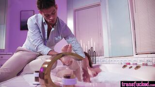 Kinky evening routine with horny shemale