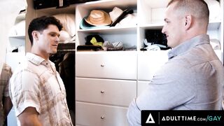 ADULT TIME - Heterosexual Dude Brock Kniles Destroys Hungry Bottom Devin Franco's Booty! ANAL CUMSHOT!
