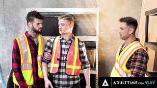 HETEROFLEXIBLE - Jock Blain O'Connor & Coworker RUIN Newbie Jonathan Taylor's Twinkie Butt! DOUBLE ANAL