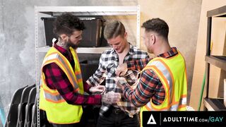 HETEROFLEXIBLE - Jock Blain O'Connor & Coworker RUIN Newbie Jonathan Taylor's Twinkie Butt! DOUBLE ANAL
