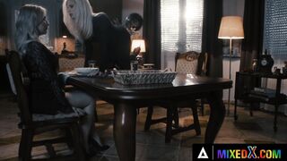 MIXEDX - 2 Incredible Sexy Dyke Vampires Do Rough Scissoring Into Bombshell Sex Tape