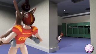 3DGSPOT - Sensual 18 Cheerleader Ride Star Quarterback's Dick Into The Locker Room! 3D HENTAI PORN