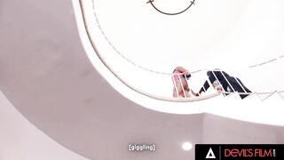 DEVILS CLIP - 19 Year Old Cuties Maya Farrell And Braylin Bailey Swap Cum After Goddess 3 Way