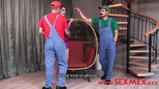 She Got Fucked By mario stepBrothers . Alondra Navarro