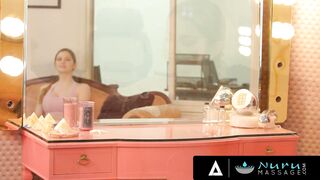 NURU STROKES - mom Lauren Phillips Swaps Places With Nuru Masseuse To Plowed Her Stepson! FULL TAPE