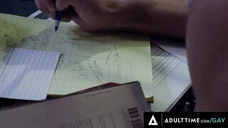 ADULT TIME - Frat Jock Shane Cook Disturbs Twinky Roommate Gabe Bradshaw's Study! ROUGH ANAL & CUMMED
