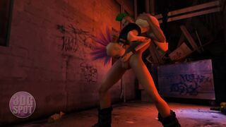 3DGSPOT - Wild Emo bimbos Lets Big Penis Stranger Throat Her Inside Multiple Positions! 3D ANIMATION!