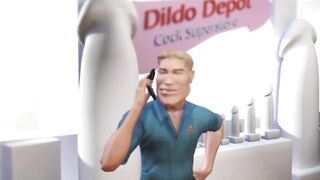 3DGSPOT - Blonde 18 Deepthroats And Gags A Long Dick Inside A Toy Shop! 3D ANIMATION!