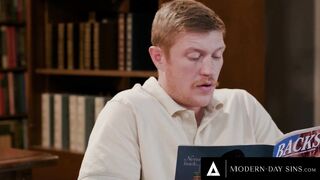 MODERN-DAY SINS - Librarian Dee Williams Has double penetration + ANAL CUMMED After Catching Students Wanking!