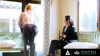 NURU STROKES - Long Titted milf Lauren Phillips Gets Her Soak Snatch Pounded After Body Sliding A Dick