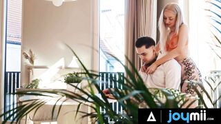 JOYMII - Incredible Sexy Blonde sluts Gets Her Soak Cunt Boned Inside Doggy Style