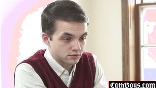 Marcus struggle with Priest Sargents big cock
