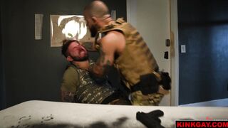 Rio has Buck Richards bound in rope bondage