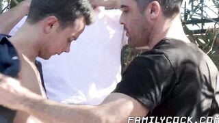 My horny stepbro Zane WIlliams takes me to the woods and fucked me