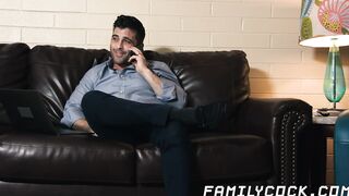 My brawny stepdad Lance Hart rims my hole in preparation for his huge cock