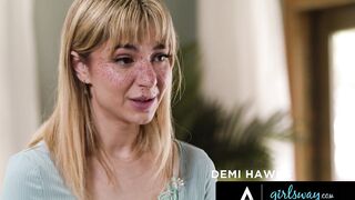 GIRLSWAY - Stacked MILFs Kenzie Taylor & Reagan Foxx Got Sensual With Adorable Step Daughter Demi Hawks