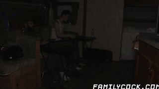 My bearded stepdad Matt Muck shoves his huge flashlight into my dark ass