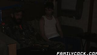 My bearded stepdad Matt Muck shoves his huge flashlight into my dark ass