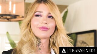 TRANSFIXED - Voluptuous Cis Hispanic Gets Nailed By Hottie Inked Ladyboy Realtor Gracie Jane For Discount