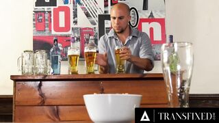 TRANSFIXED - Pretty Curvy Lady Boy Aspen Brooks Has Her Bubble Ass Screwed By A Man She Seen Inside A Bar