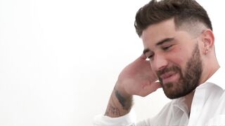 Horny gaymer twink rides stepdads big fat cock after blowjob