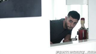 Forbidden stepson and daddy doggystyle bareback pounding