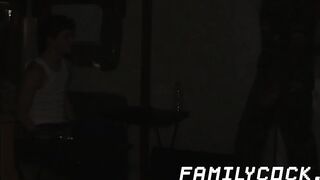 Twink sucks tattooed stepdad off before being hammered bare