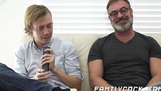 Twink takes it in the ass doggy bareback after blowjob