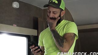 Daddy banging his twink stepson raw before creampie