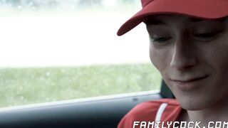 Twink enjoys every inch of stepdaddys big raw cock