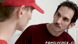 Twink enjoys every inch of stepdaddys big raw cock