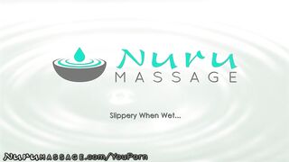 Krissy Lynn Teaches 18 Year Old Nuru Strokes with Hung Client