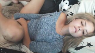 Super Sexy Blonde Model Masturbating